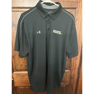 Under Armour Polo Mens XL/TG Black " FLITZ"  Heat Gear